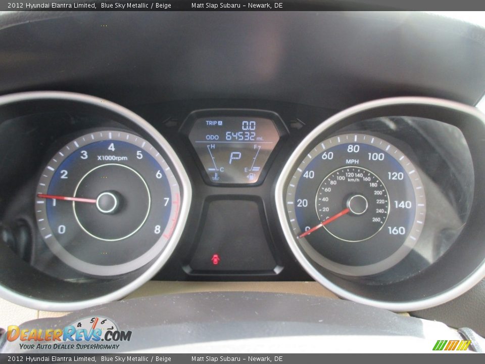 2012 Hyundai Elantra Limited Blue Sky Metallic / Beige Photo #29