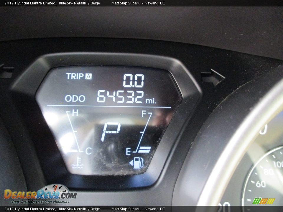 2012 Hyundai Elantra Limited Blue Sky Metallic / Beige Photo #30
