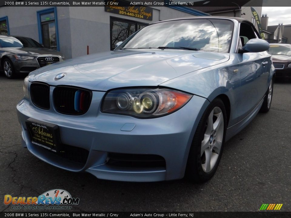2008 BMW 1 Series 135i Convertible Blue Water Metallic / Grey Photo #2