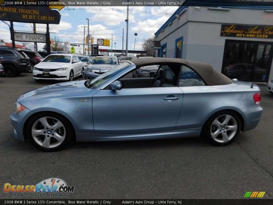 2008 BMW 1 Series 135i Convertible Blue Water Metallic / Grey Photo #3