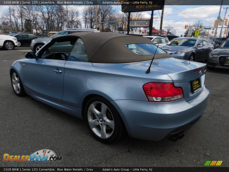 2008 BMW 1 Series 135i Convertible Blue Water Metallic / Grey Photo #4