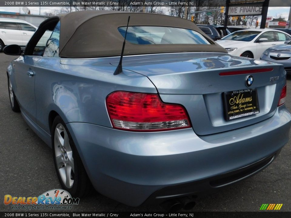 2008 BMW 1 Series 135i Convertible Blue Water Metallic / Grey Photo #5