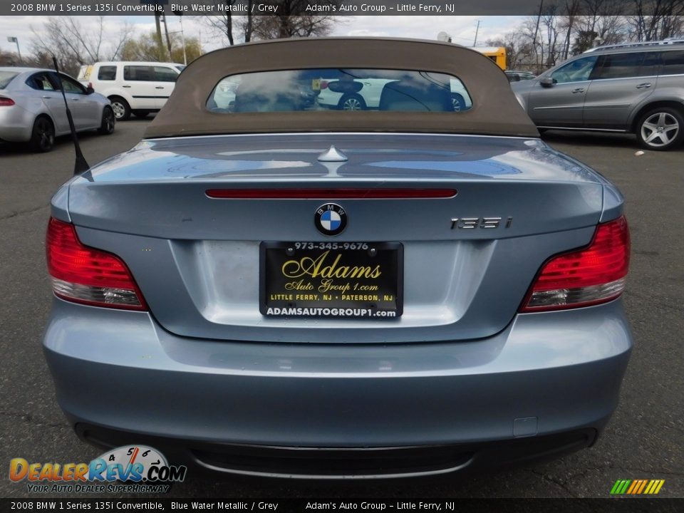 2008 BMW 1 Series 135i Convertible Blue Water Metallic / Grey Photo #6