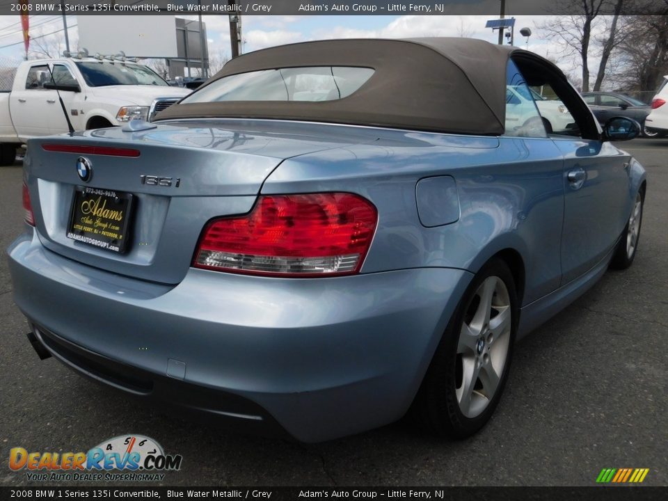 2008 BMW 1 Series 135i Convertible Blue Water Metallic / Grey Photo #7