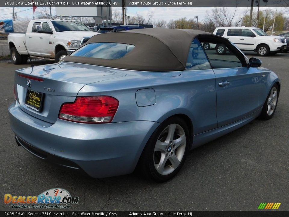 2008 BMW 1 Series 135i Convertible Blue Water Metallic / Grey Photo #8