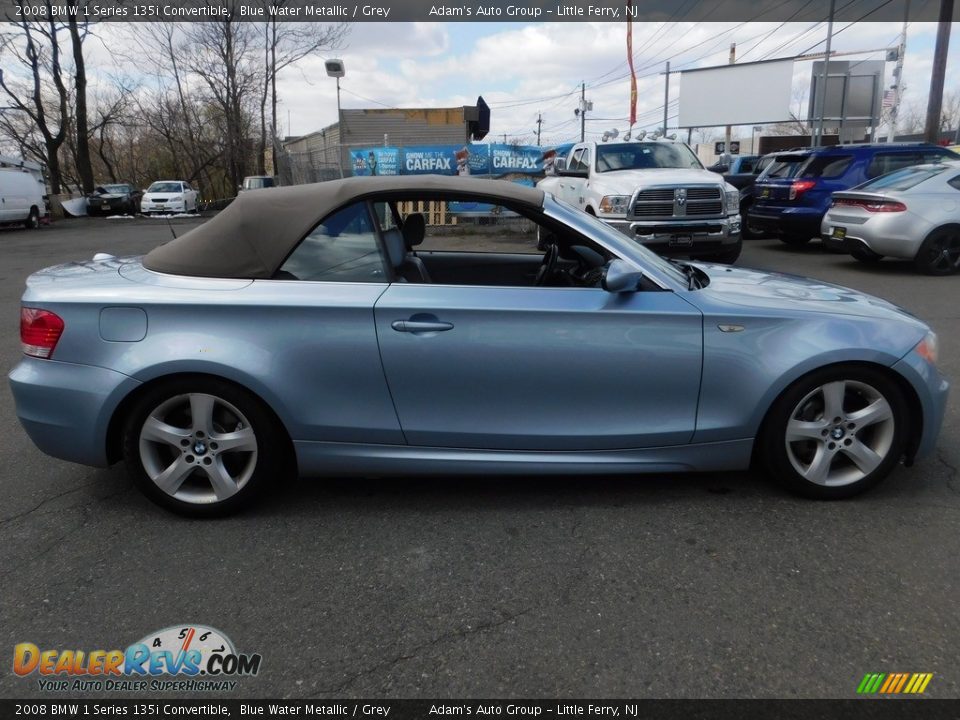2008 BMW 1 Series 135i Convertible Blue Water Metallic / Grey Photo #9