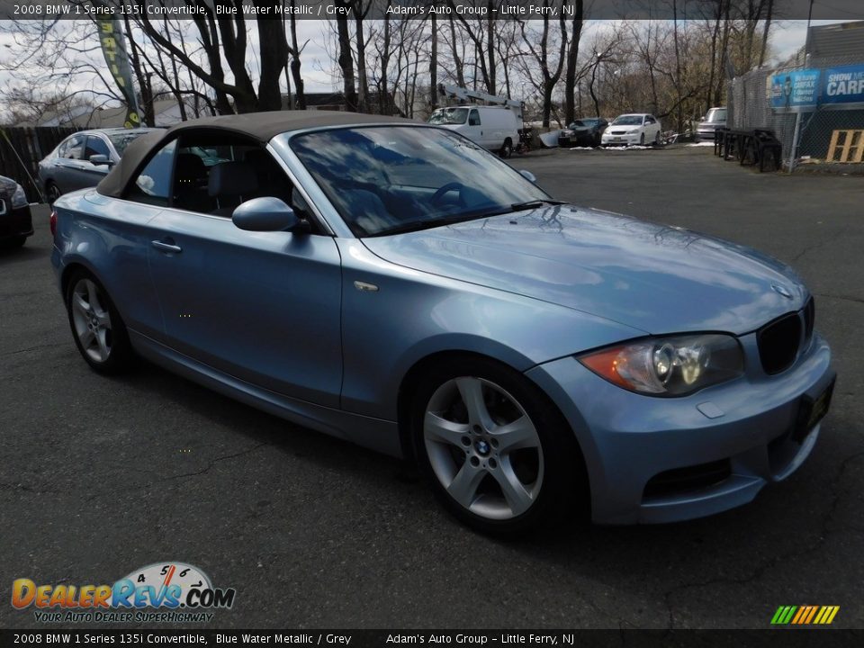 2008 BMW 1 Series 135i Convertible Blue Water Metallic / Grey Photo #10
