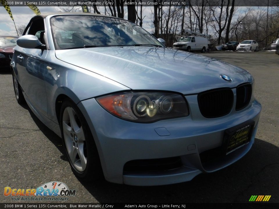 2008 BMW 1 Series 135i Convertible Blue Water Metallic / Grey Photo #11