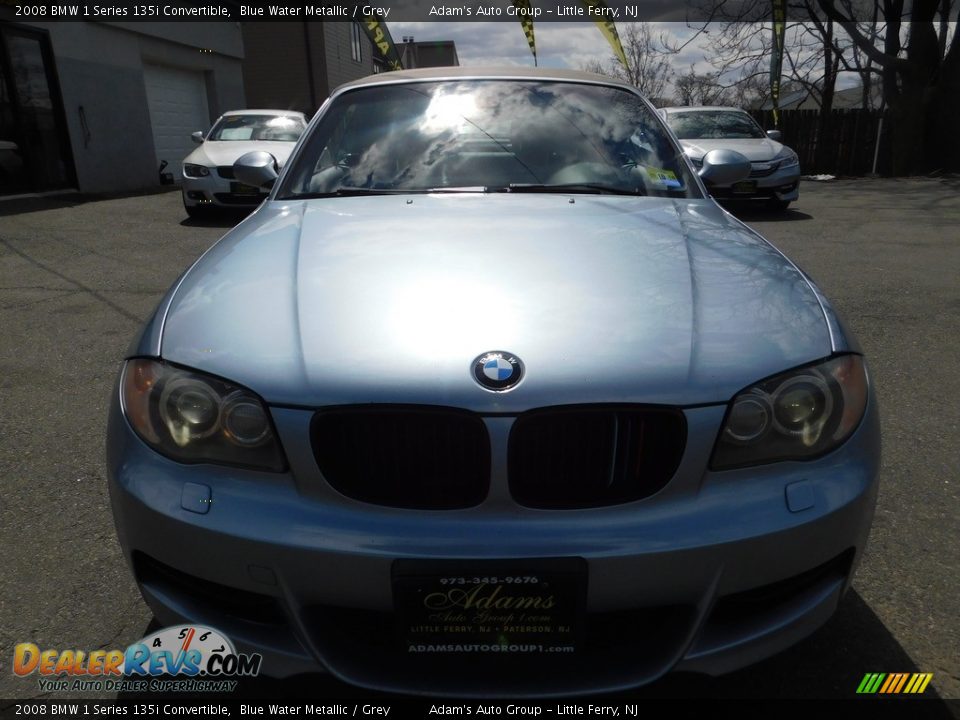 2008 BMW 1 Series 135i Convertible Blue Water Metallic / Grey Photo #12