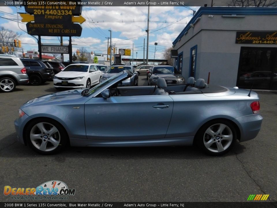 2008 BMW 1 Series 135i Convertible Blue Water Metallic / Grey Photo #14