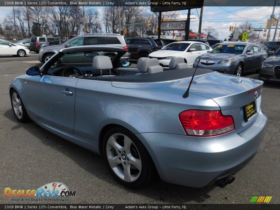 2008 BMW 1 Series 135i Convertible Blue Water Metallic / Grey Photo #15