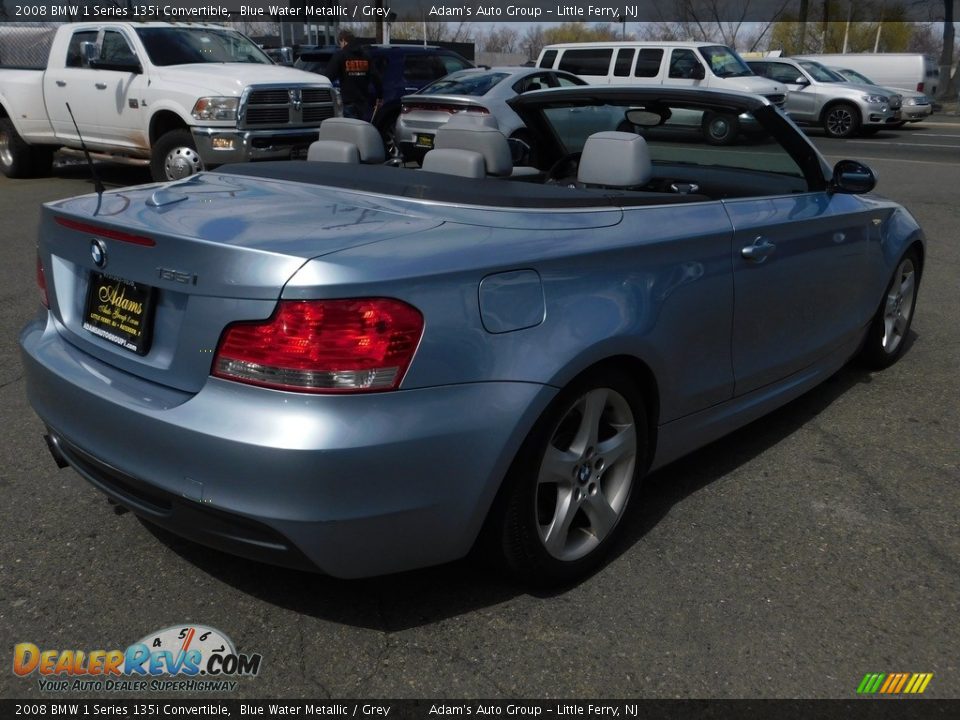 2008 BMW 1 Series 135i Convertible Blue Water Metallic / Grey Photo #17