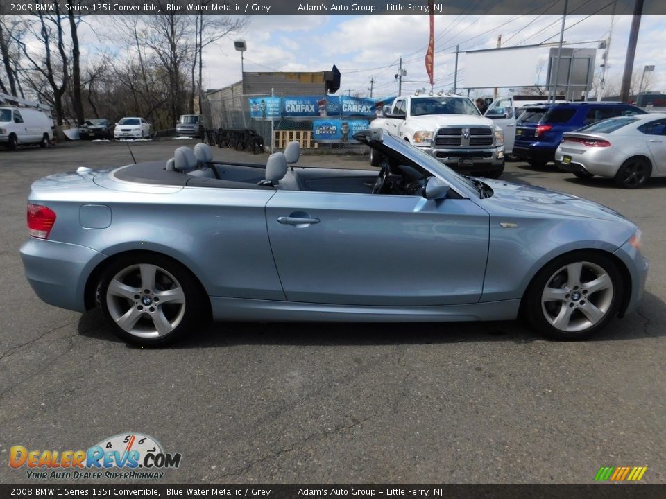 2008 BMW 1 Series 135i Convertible Blue Water Metallic / Grey Photo #18