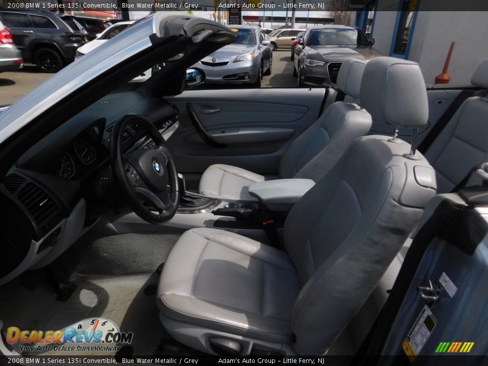 2008 BMW 1 Series 135i Convertible Blue Water Metallic / Grey Photo #21