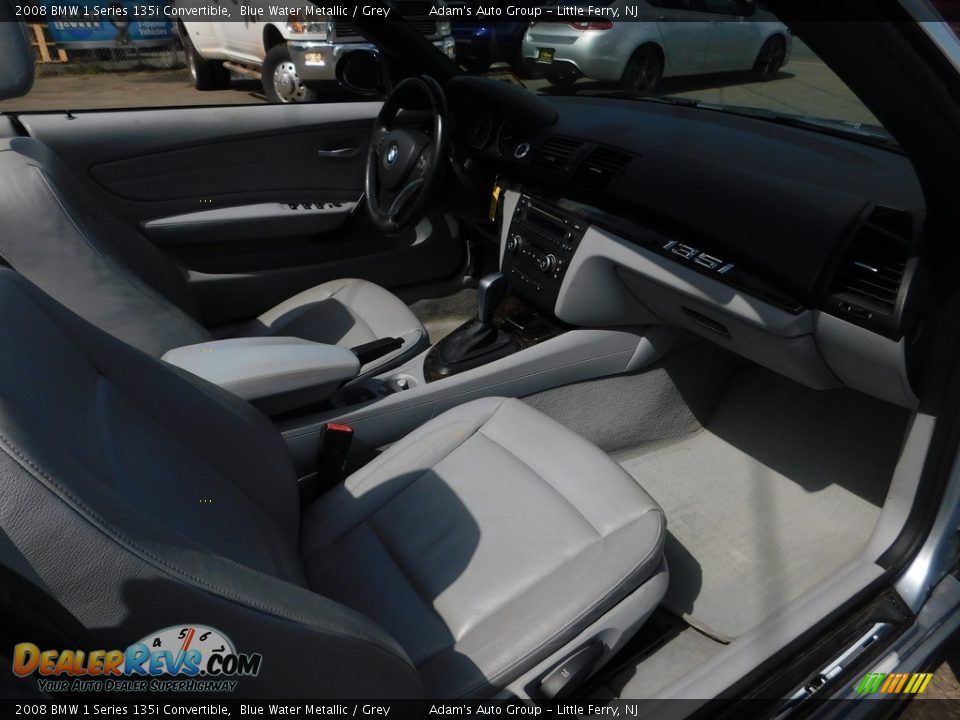 2008 BMW 1 Series 135i Convertible Blue Water Metallic / Grey Photo #23