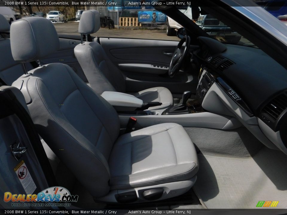 2008 BMW 1 Series 135i Convertible Blue Water Metallic / Grey Photo #24