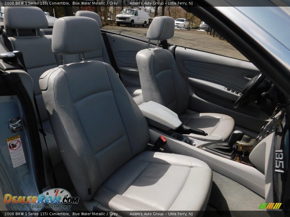 2008 BMW 1 Series 135i Convertible Blue Water Metallic / Grey Photo #25