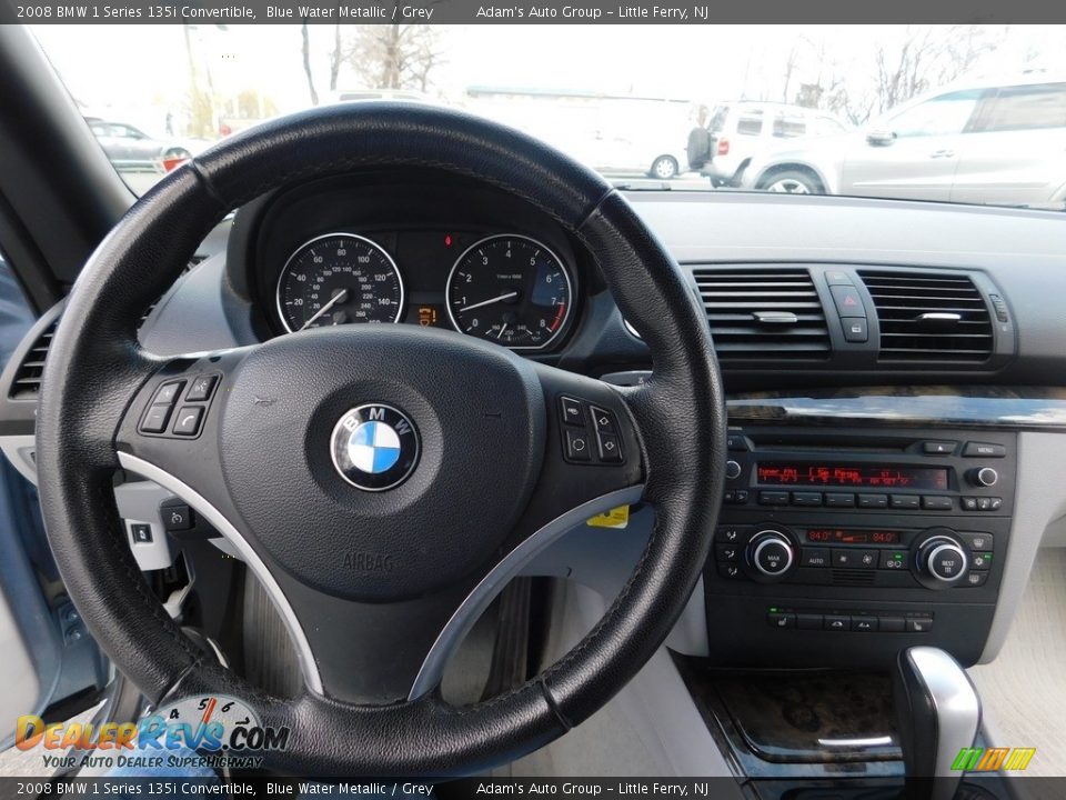 2008 BMW 1 Series 135i Convertible Blue Water Metallic / Grey Photo #28