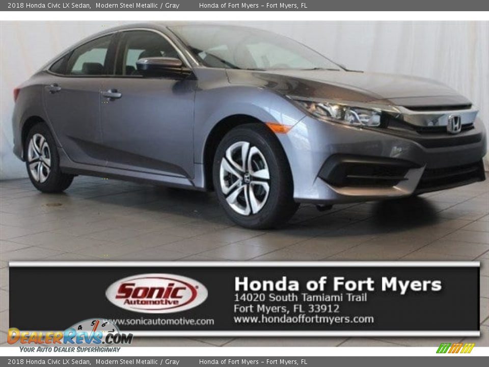 2018 Honda Civic LX Sedan Modern Steel Metallic / Gray Photo #1