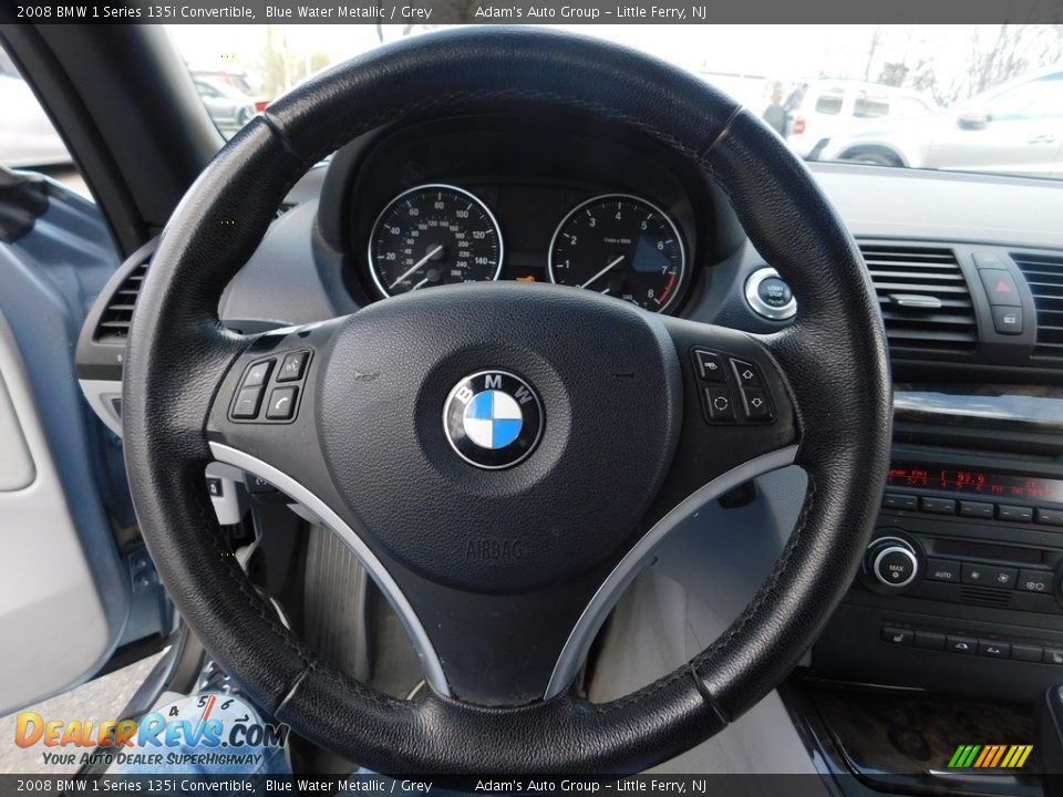 2008 BMW 1 Series 135i Convertible Blue Water Metallic / Grey Photo #29