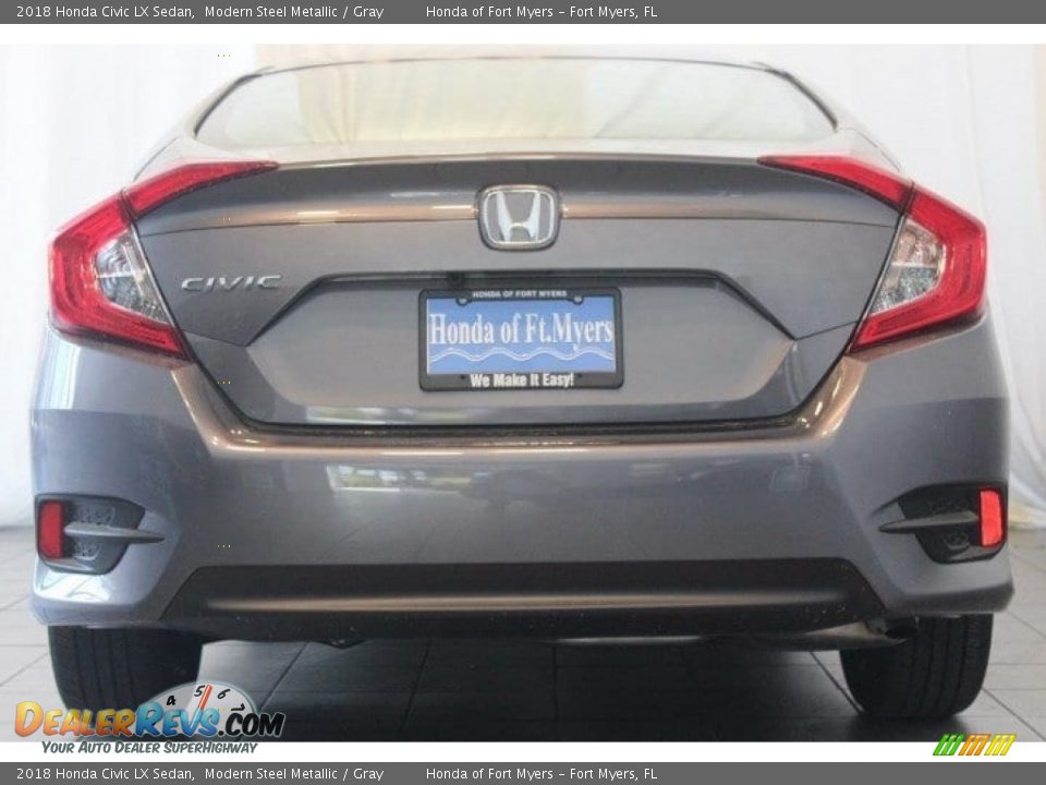 2018 Honda Civic LX Sedan Modern Steel Metallic / Gray Photo #6