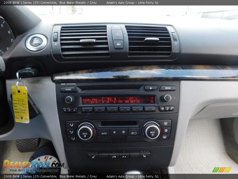 2008 BMW 1 Series 135i Convertible Blue Water Metallic / Grey Photo #34