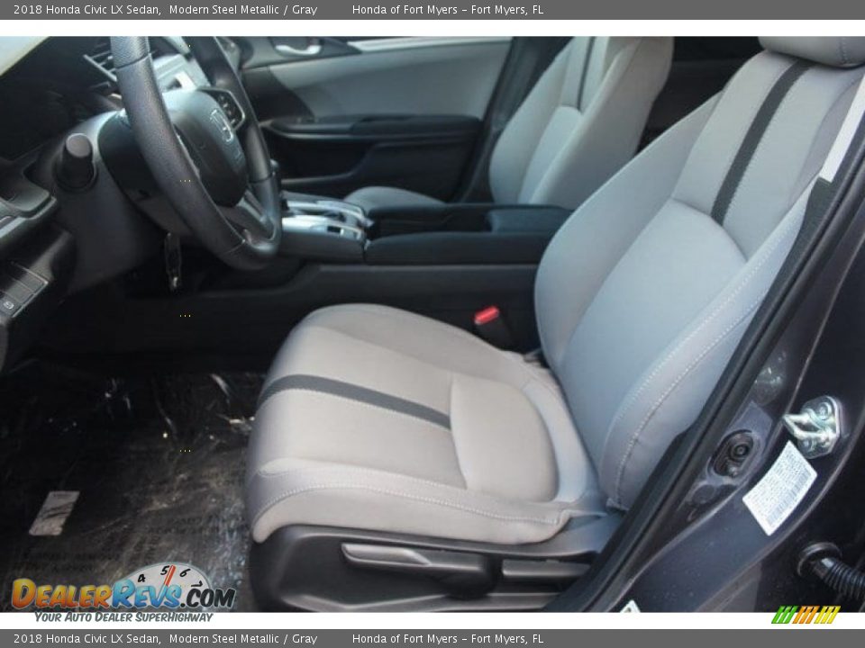 2018 Honda Civic LX Sedan Modern Steel Metallic / Gray Photo #10