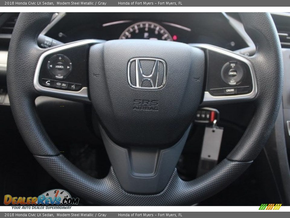 2018 Honda Civic LX Sedan Modern Steel Metallic / Gray Photo #12
