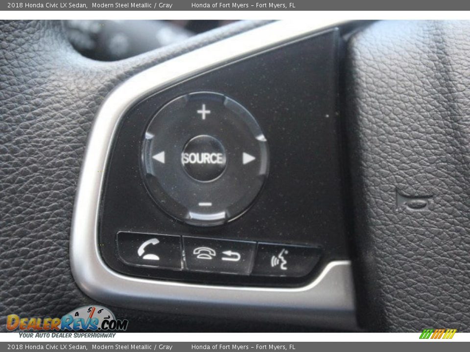 2018 Honda Civic LX Sedan Modern Steel Metallic / Gray Photo #13