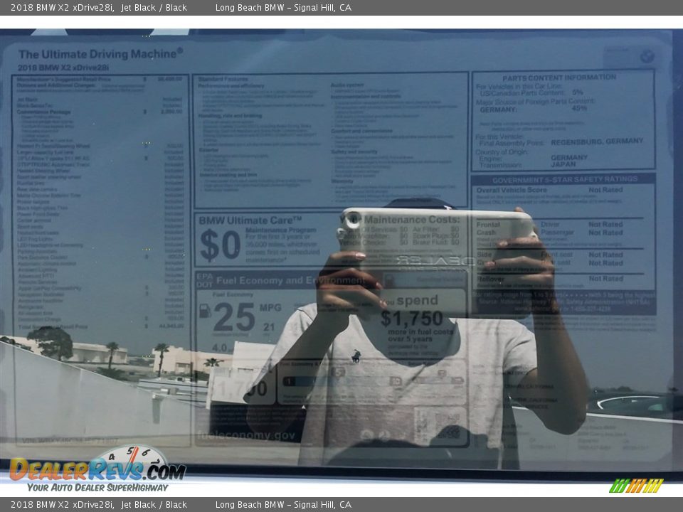 2018 BMW X2 xDrive28i Jet Black / Black Photo #10