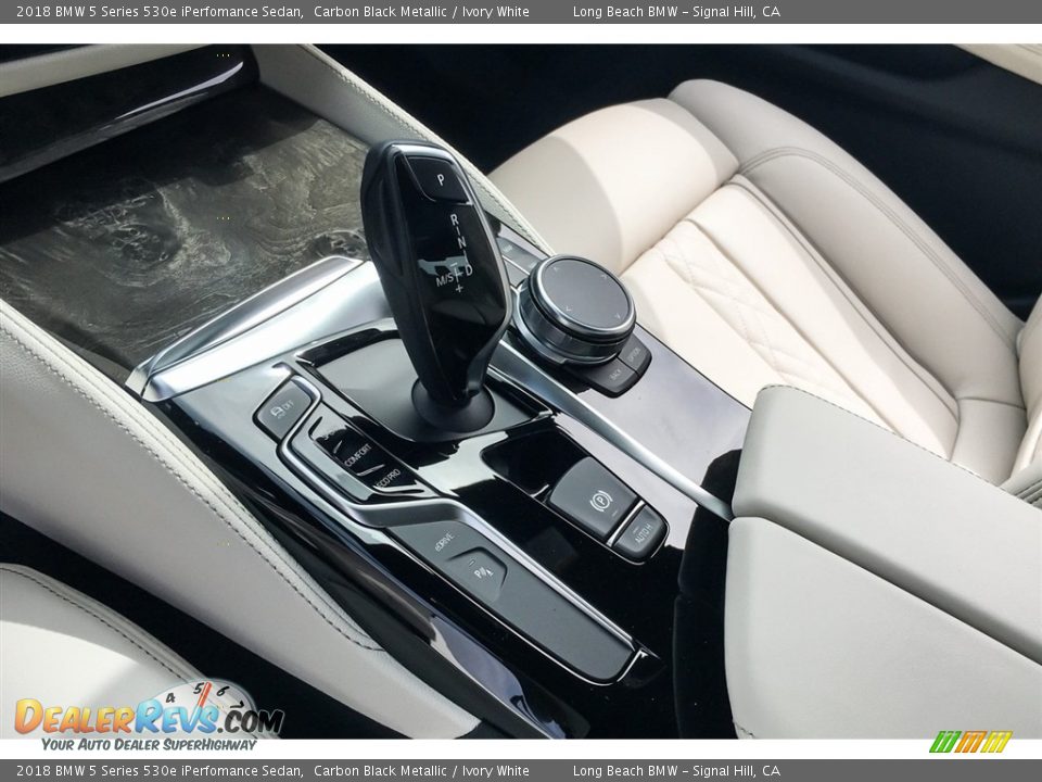 2018 BMW 5 Series 530e iPerfomance Sedan Carbon Black Metallic / Ivory White Photo #7