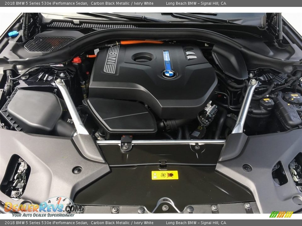 2018 BMW 5 Series 530e iPerfomance Sedan Carbon Black Metallic / Ivory White Photo #8