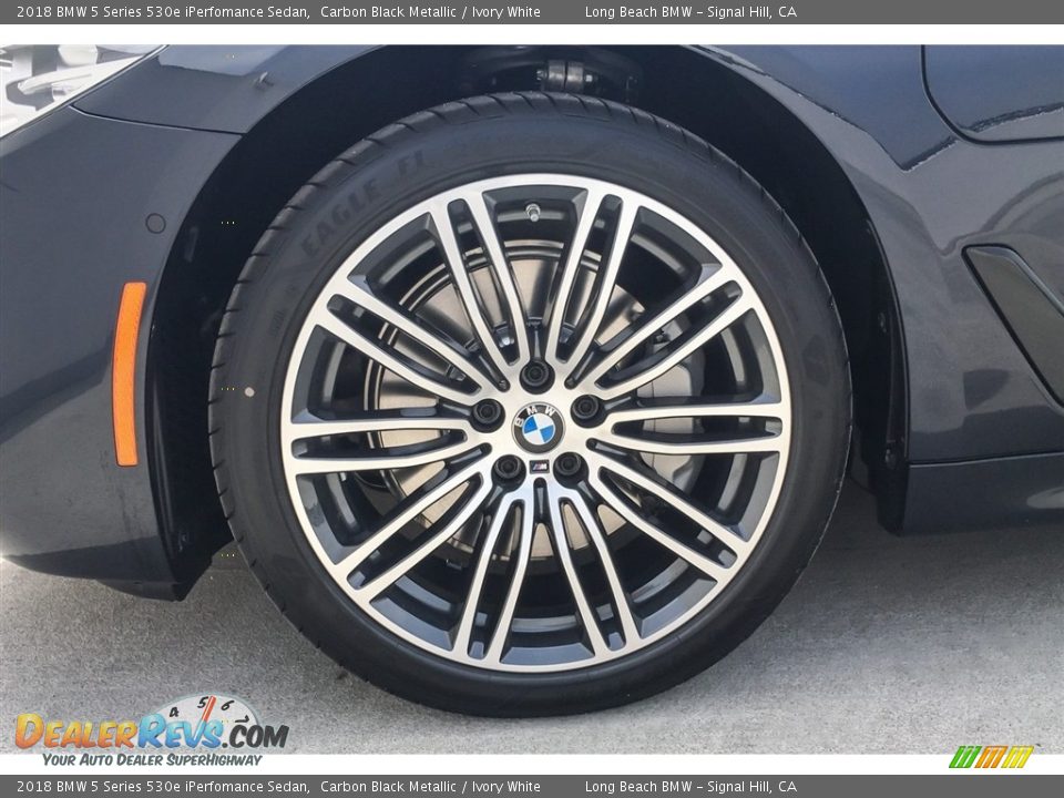 2018 BMW 5 Series 530e iPerfomance Sedan Carbon Black Metallic / Ivory White Photo #9