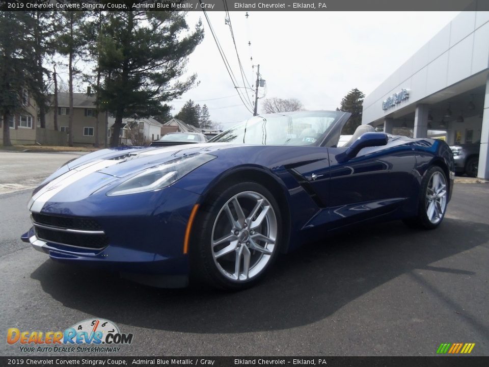 2019 Chevrolet Corvette Stingray Coupe Admiral Blue Metallic / Gray Photo #3