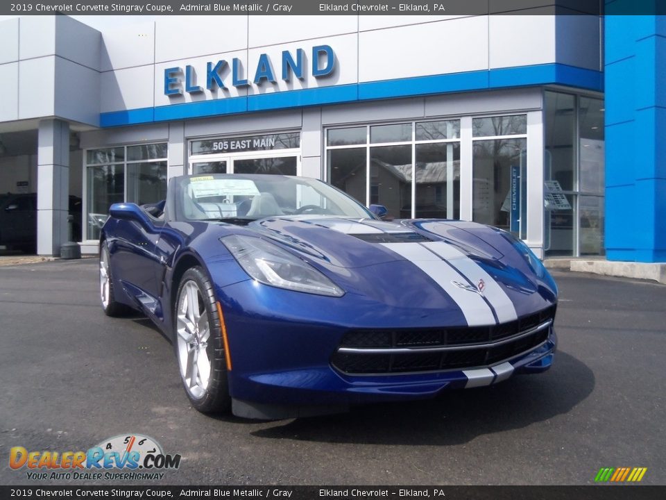 2019 Chevrolet Corvette Stingray Coupe Admiral Blue Metallic / Gray Photo #5
