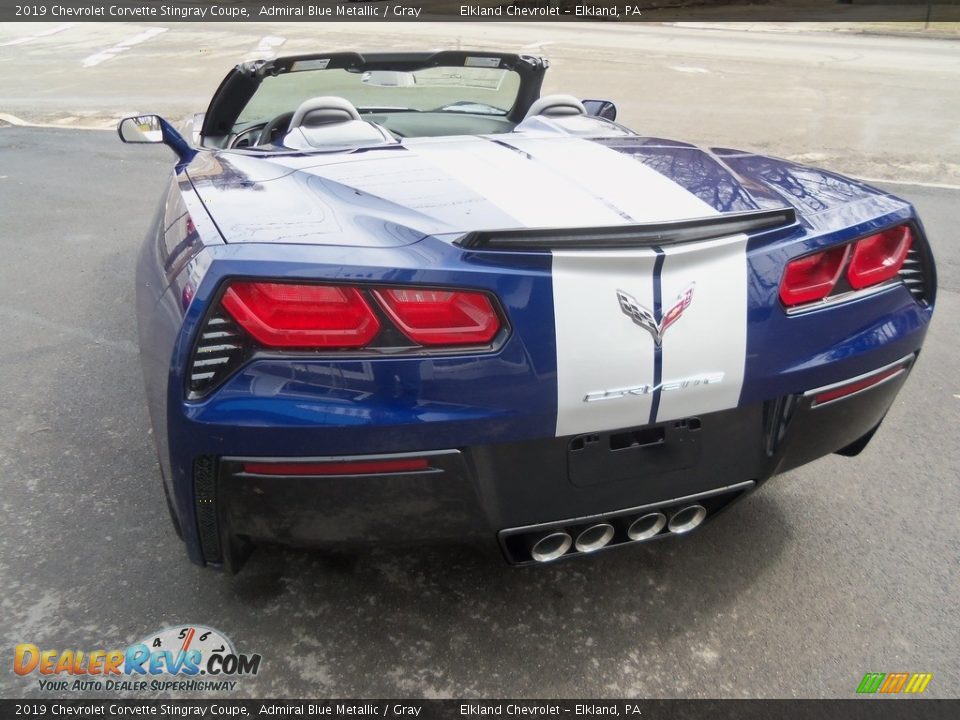 2019 Chevrolet Corvette Stingray Coupe Admiral Blue Metallic / Gray Photo #16