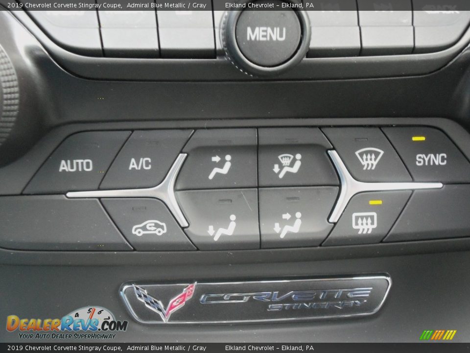 2019 Chevrolet Corvette Stingray Coupe Admiral Blue Metallic / Gray Photo #22