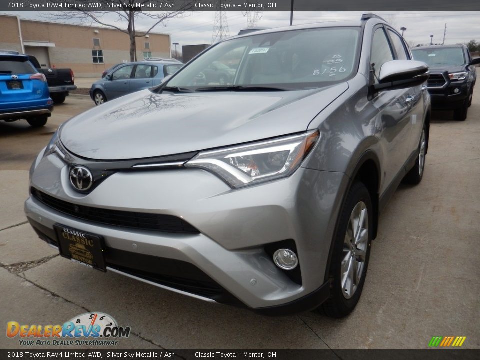 2018 Toyota RAV4 Limited AWD Silver Sky Metallic / Ash Photo #1