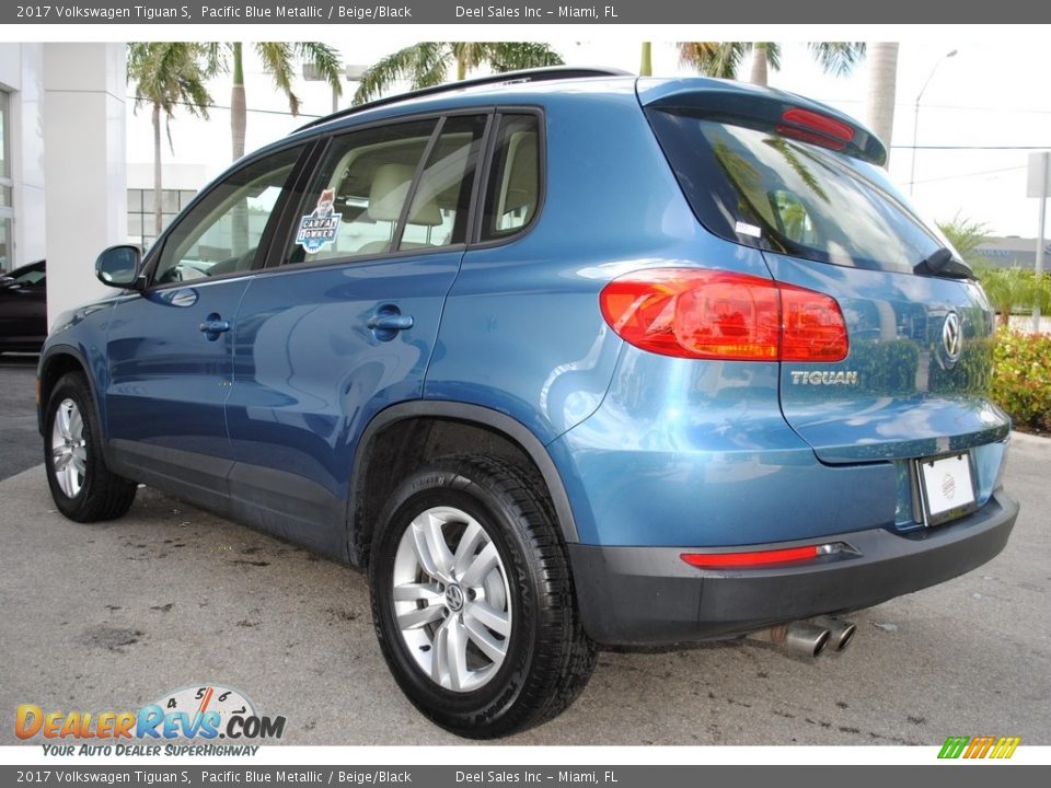 2017 Volkswagen Tiguan S Pacific Blue Metallic / Beige/Black Photo #7