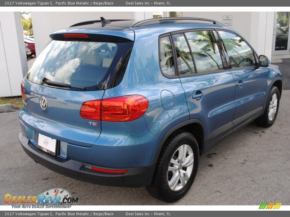 2017 Volkswagen Tiguan S Pacific Blue Metallic / Beige/Black Photo #9