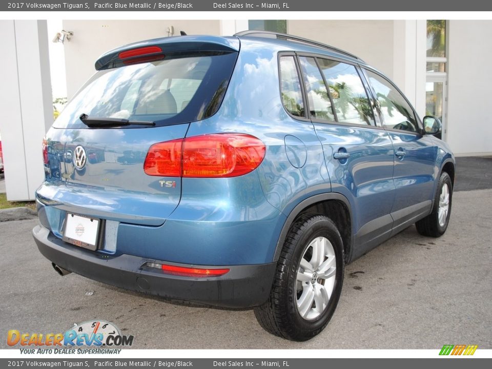 2017 Volkswagen Tiguan S Pacific Blue Metallic / Beige/Black Photo #10