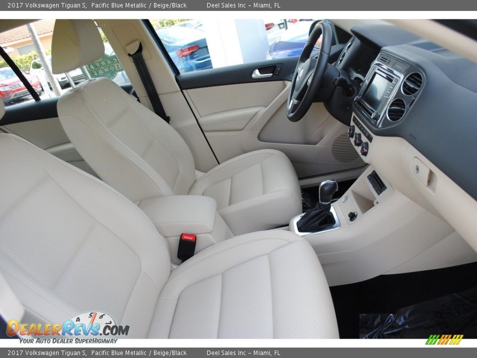 2017 Volkswagen Tiguan S Pacific Blue Metallic / Beige/Black Photo #19