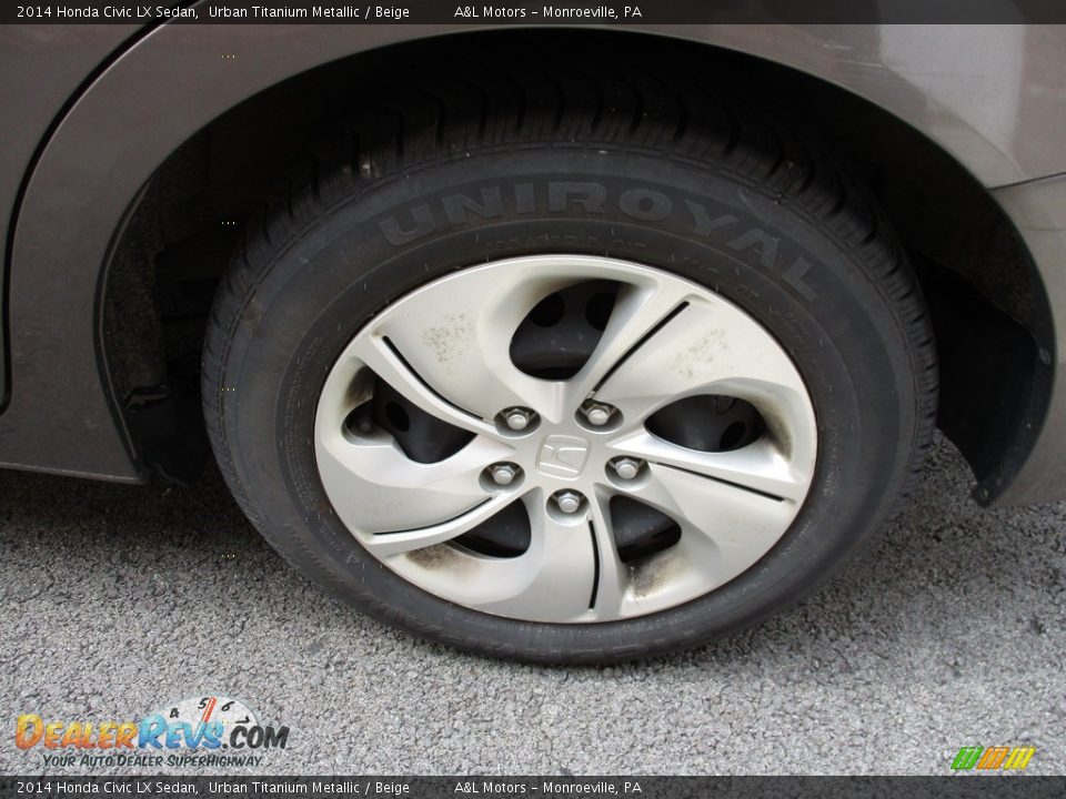 2014 Honda Civic LX Sedan Urban Titanium Metallic / Beige Photo #6