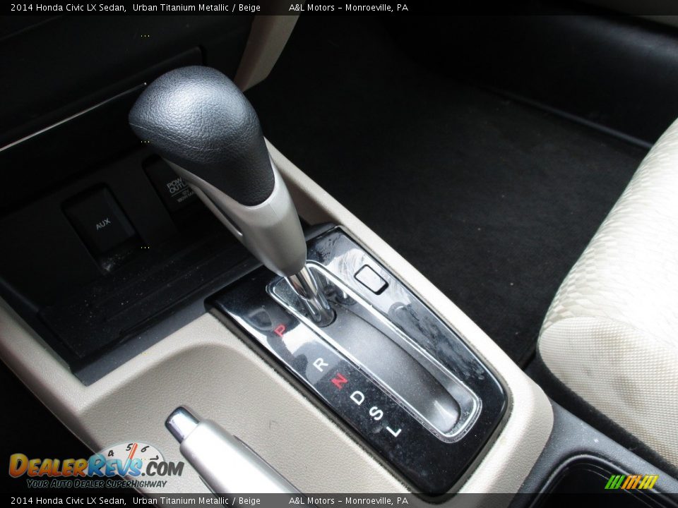 2014 Honda Civic LX Sedan Urban Titanium Metallic / Beige Photo #14