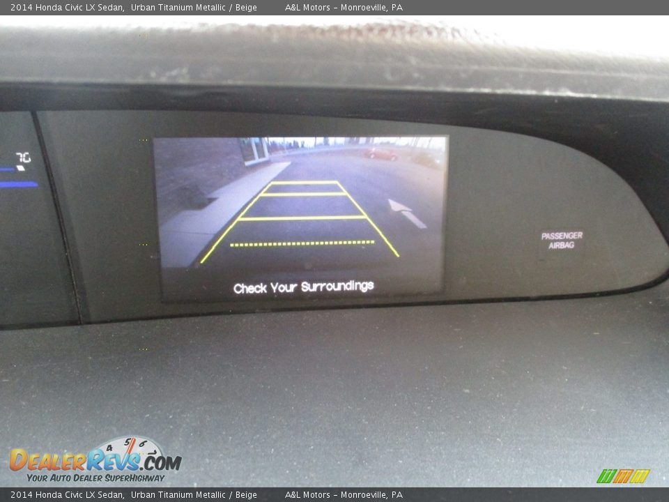 2014 Honda Civic LX Sedan Urban Titanium Metallic / Beige Photo #16