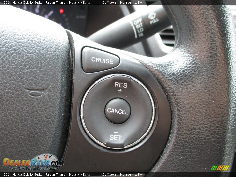 2014 Honda Civic LX Sedan Urban Titanium Metallic / Beige Photo #17