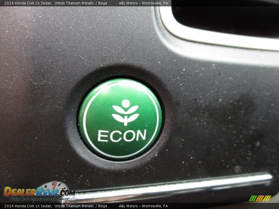 2014 Honda Civic LX Sedan Urban Titanium Metallic / Beige Photo #18