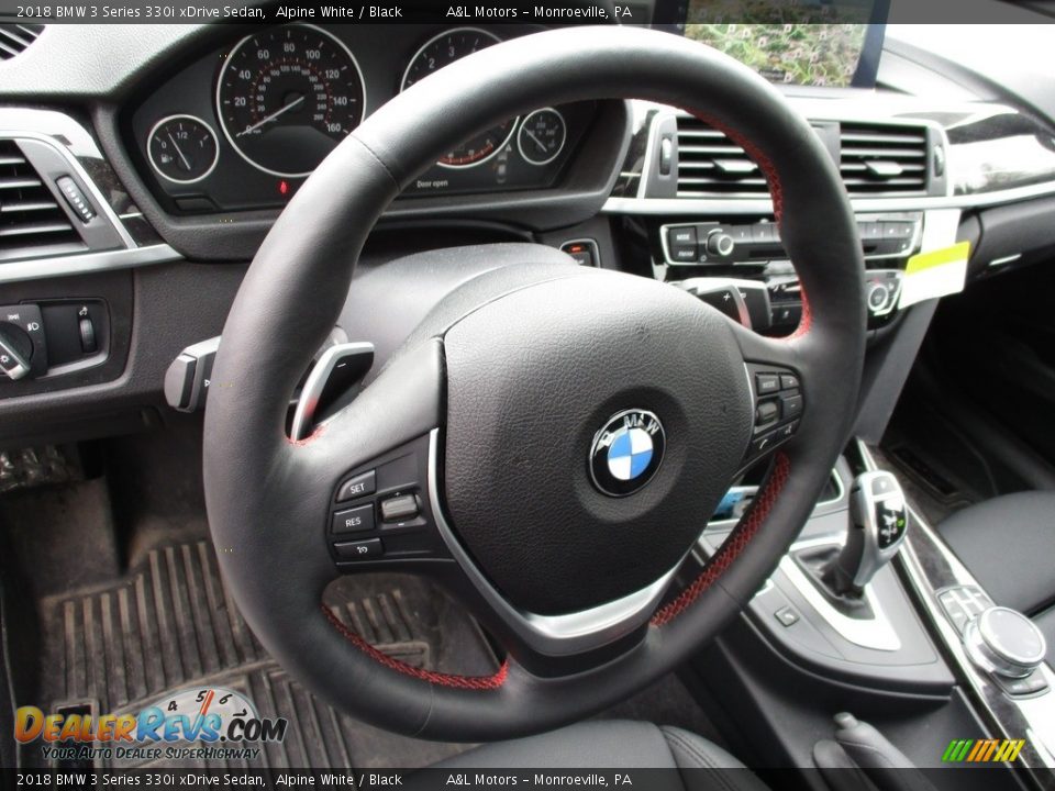 2018 BMW 3 Series 330i xDrive Sedan Alpine White / Black Photo #15