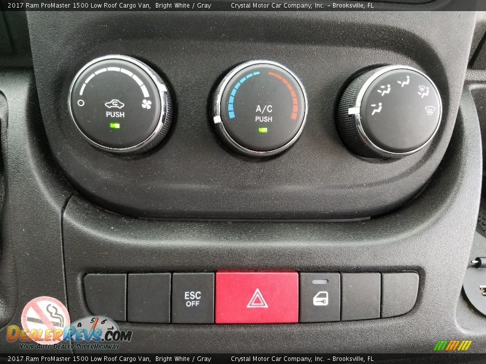 2017 Ram ProMaster 1500 Low Roof Cargo Van Bright White / Gray Photo #14