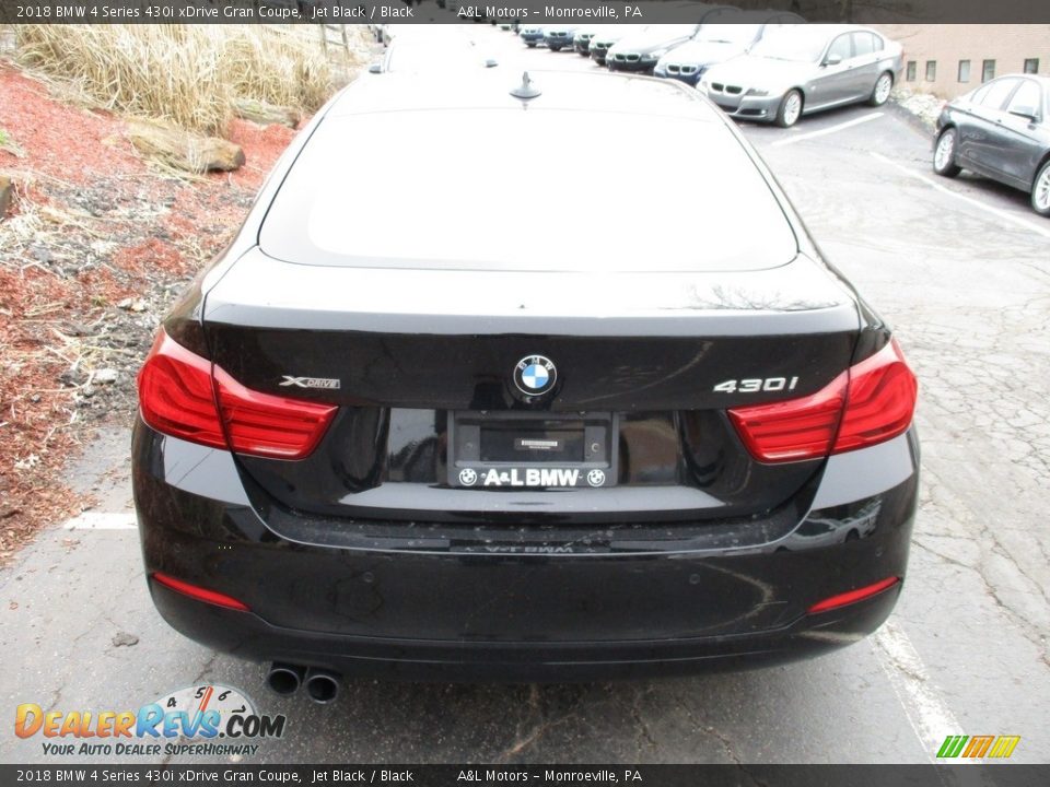 2018 BMW 4 Series 430i xDrive Gran Coupe Jet Black / Black Photo #4